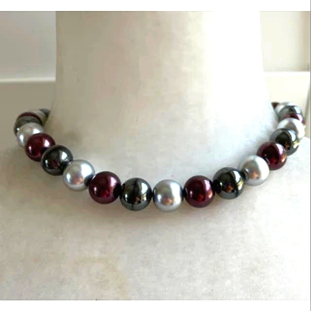 Handmade Chunky Beaded Necklace with Magnetic Clasp 🌴
